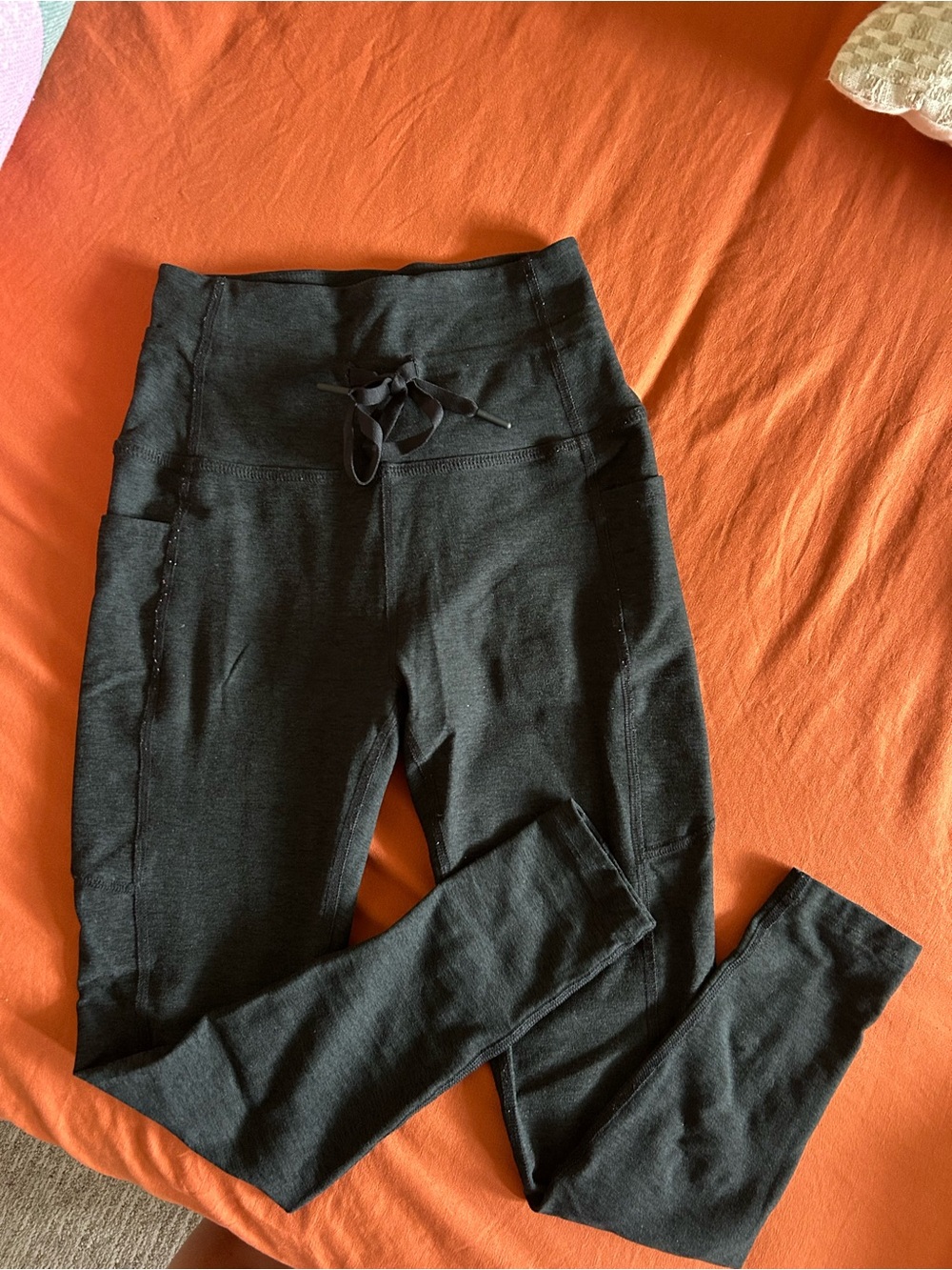Beyond Yoga Black Girls' High-Waist Drawstring Leggings